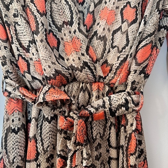 VANNY Animal Print Maxi Dress V-Neck Made in France Size S NWT - Picture 13 of 14